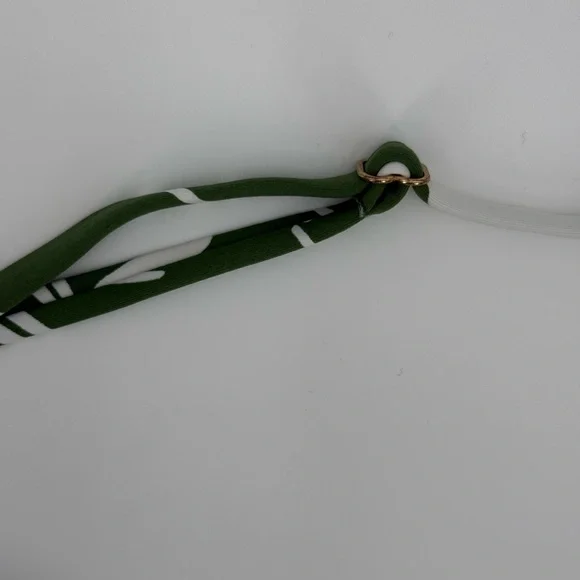 Anne Cole Green Floral Halter One-Piece Swimsuit Ruched Summer Swimwear Size 16 - Picture 12 of 15